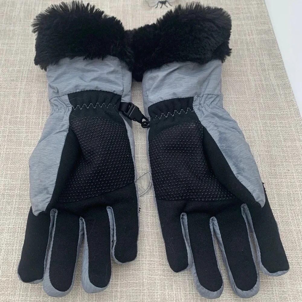 The North Face Kids Mittens - Gray and Black